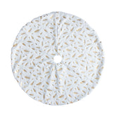 New White Plush Christmas Tree Skirt