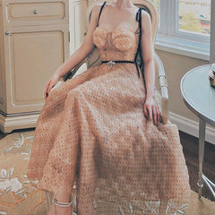 Stylish Off-White V-Neck High Waist Polyester Dress for Women