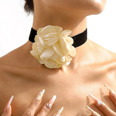 Rose Necklace Bracelet Pretty Floral Jewelry for Women