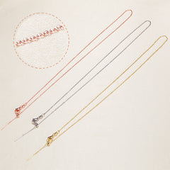 Needle Gold-Plated Necklace Pendant Chain