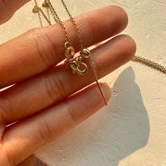 Needle Gold-Plated Necklace Pendant Chain