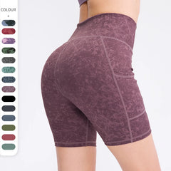 Women's Yoga Shorts with Pocket Running Tights Short
