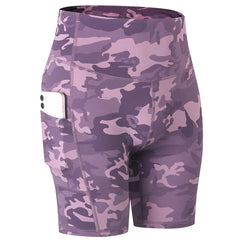 Women's Yoga Shorts High Waist Gym Compression Sport Shorts