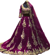 Indian Arabic Red Wedding Dresses With Gold Lace Wedding Dress With Half Sleeve Blue Dubai Bride Gown