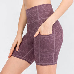 Women's Yoga Shorts with Pocket Running Tights Short