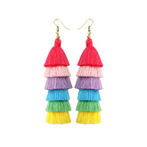 Bohemian Vacation Style Tassel Earrings