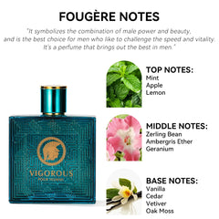 Men's Perfume Eros EDP, Fougère Notes Men's Colognes Vanilla, Green Leaves, Fresh & Spicy Fragrance Spray