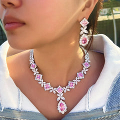 Pendant Necklace Earrings Jewelry Sets for Women
