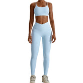 Yoga Set Seamless Women's Sportswear Workout Clothes Athletic Wear Gym Legging Fitness Bra Crop Top