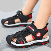 Boys' Summer Outdoor Leather Water Sandals – Non-Slip Soft Sole
