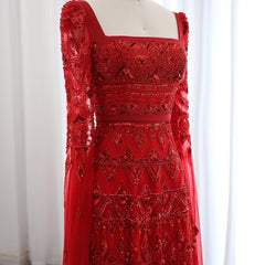 Evening Dress with Cape Sleeves  Elegant Women Wedding Guest Party Gowns