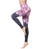 Women's Yoga Pants Women Flower High Waist Sports Leggings