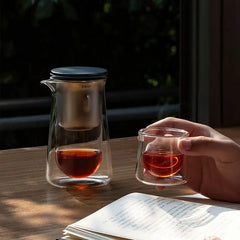 High-end Glass Teapot One-button Filtration Tea Pot