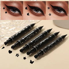 Eyeliner Pen Star Moon Stamp Long-Lasting Waterproof Black Liquid Eye Liner Pencil