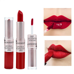Long Lasting Velvet Matte Lipstick Double Head Lip Gloss Non-stick Cup Lip Gloss