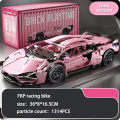 Technical Super Racing Car Building Blocks for Famous Sports Car Model Bricks
