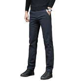 Men's Slim Business Casual Pants New Brushed Elastic Fabric