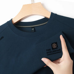 High quality long sleeved men's round neck sweatshirt autumn fashion brand print senior design comfortable soft casual T-shirt