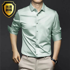 Men's Shirt Long Sleeve Non iron Wrinkle Resistant Business Dress