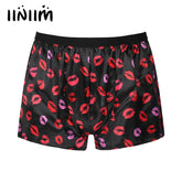 Shiny Satin Funny Boxer Shorts Mens Shorts Lightweight Panties Boxer Short for Lingerie Nightwear Japanese Man Underwear