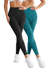 2 Pieces Legging Woman Push Up Workout Sport Leggings
