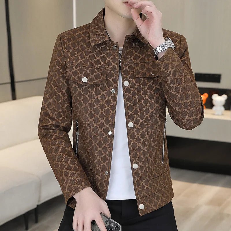 Coat spring thin ins fashion brand new men's personality tooling shirt men's fashion casual plankton handsome slim jacket - Xprespick