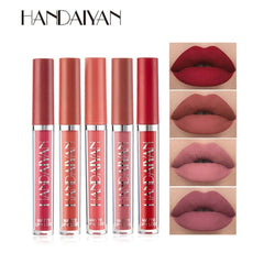 Handaiyan 12 Colors Matt Lip Gloss Longlasting Red Nude Lipstick Liquid matte Waterproof Lipgloss Makeup - Xprespick