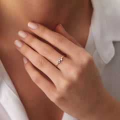 Lnngy 925 Sterling Silver Moissanite Ring Wedding Bands for Women Brilliant Lab Diamond Ring Bijoux Bague Fine Jewelry Gift - Xprespick