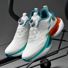 Men's New Fashion Rotating Button Sneakers Running Shoes Women's Thick Sole Slow Running Shoes