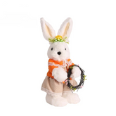 Spring Easter Rabbit Doll Ornaments Cartoon Easter Rabbit Table Decor Lovely Plush Bunny Doll Happy Easter Day Party Decor