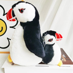 Simulation Atlantic Puffin Plush Keychain Toy Stuffed Nature Fishing Pelican Soft Dolls Lifelike Adorable Wild Animal Bird Toys - Xprespick
