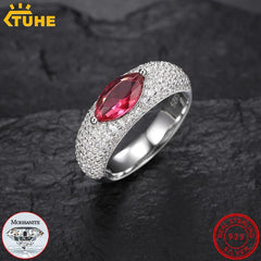 Unisex VVS1 Moissanite 925 Silver Hip Hop Jewelry Classic Men For Woman Rings Rock Hip Hop Jewelry Gift - Xprespick