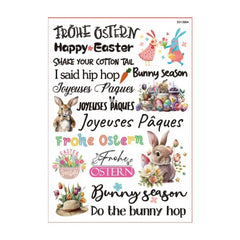 Easter Candle Sticker Film Sayings Birthday Colorful Egg Bunny Carrot Letter Taper Cylindrical Candle