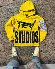 Y2K Harajuku Style New Fashion Letters Posted Cloth Sweater Hoodies Men Street Vintage Punk Hip Hop Casual Hooded Sweater Women - Xprespick