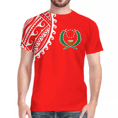 Shling Hawaiian Floral Guam Island Pattern Men Casual Shirts Plus Size Beach Polynesian O Neck T Shirts Men Custom T Shirt for Men Shling T-shirt for men