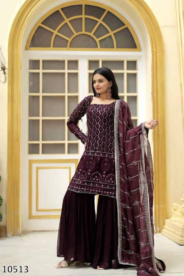 Premium Designer Readymade Top-Sharara-Dupatta Collections