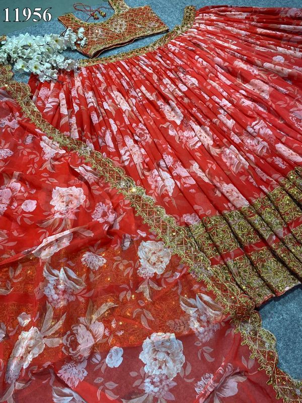 WEDDING BRIDAL WEAR DESIGNER LEHENGA CHOLI AT BEST RATE
