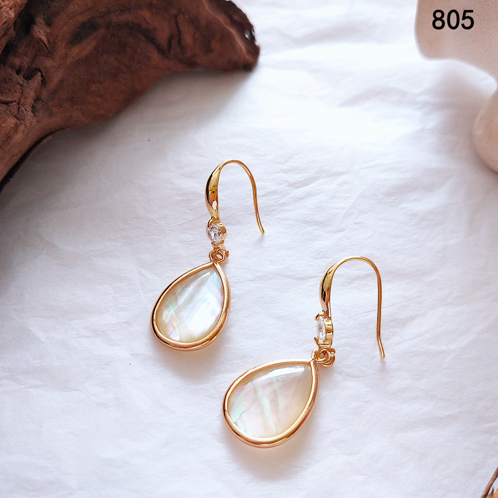 Real Gold Drop Earrings for Women
