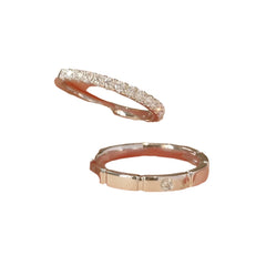 1.5/3mm Full Moissanite Diamond Ring Set for Women Men 100% 925 Sterling Silver Eternity Band Promise Engagement Couple Ring - Xprespick