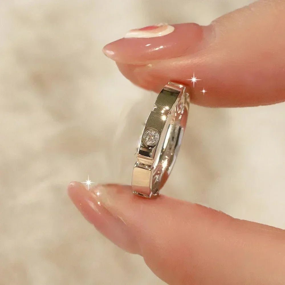 1.5/3mm Full Moissanite Diamond Ring Set for Women Men 100% 925 Sterling Silver Eternity Band Promise Engagement Couple Ring - Xprespick