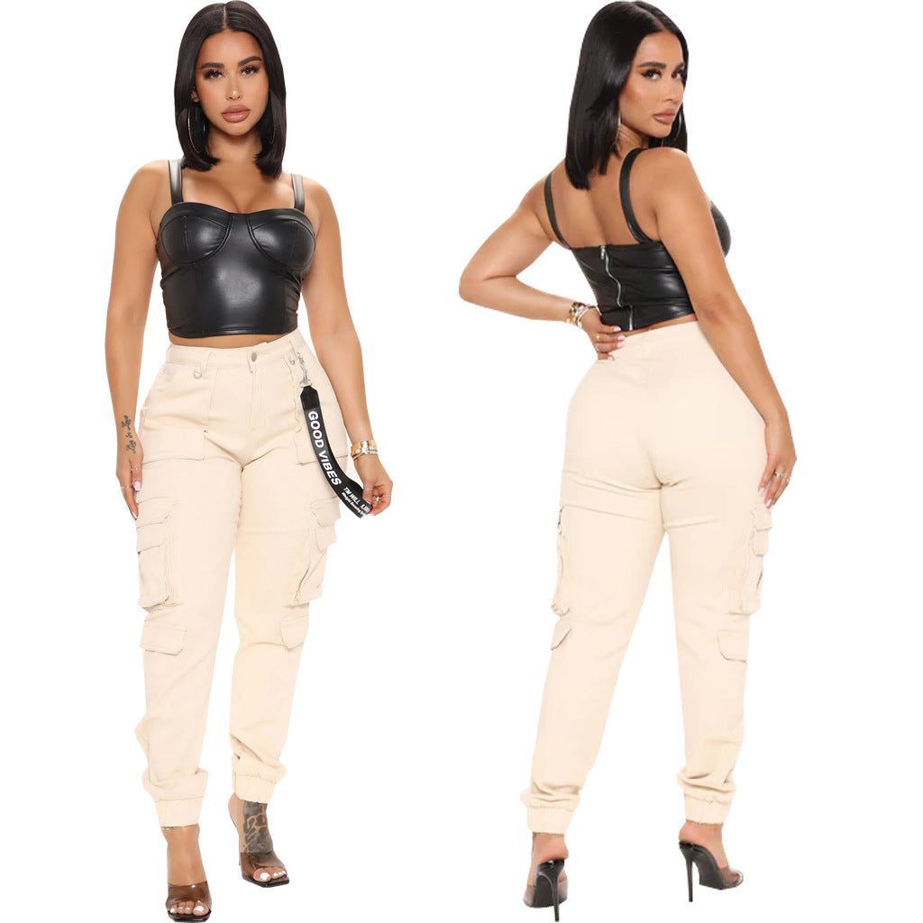 High Elasticity Camouflage Skinny Jeans for Women