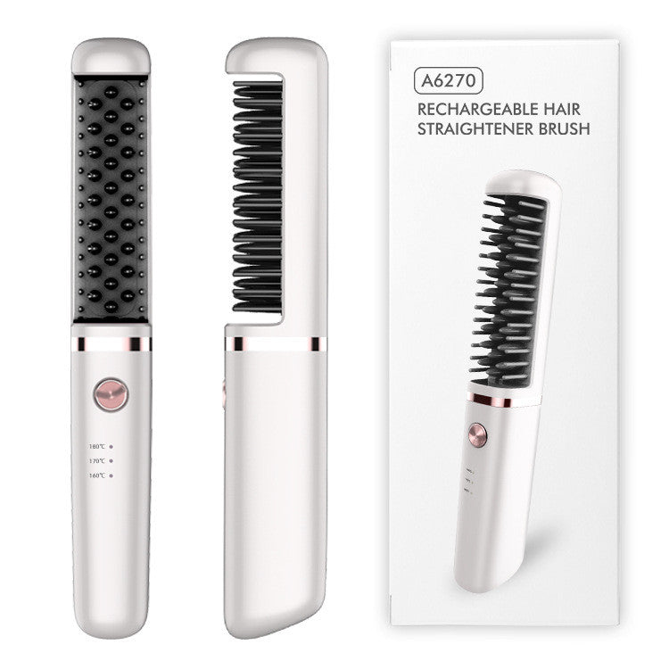 Rechargeable Heat Hair Straightener Brsuh
