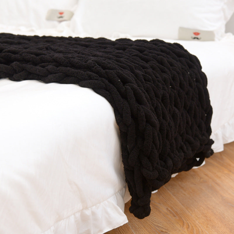 Rod Knitted Yarn Sofa Cover Blanket