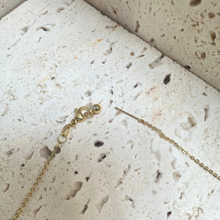 Needle Gold-Plated Necklace Pendant Chain