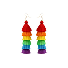 Bohemian Vacation Style Tassel Earrings