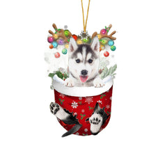 New Creative Cute Christmas Socks Dog Pendant Decoration Holiday Gift