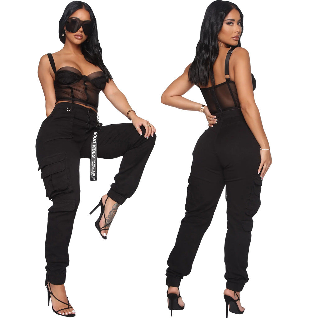 High Elasticity Camouflage Skinny Jeans for Women