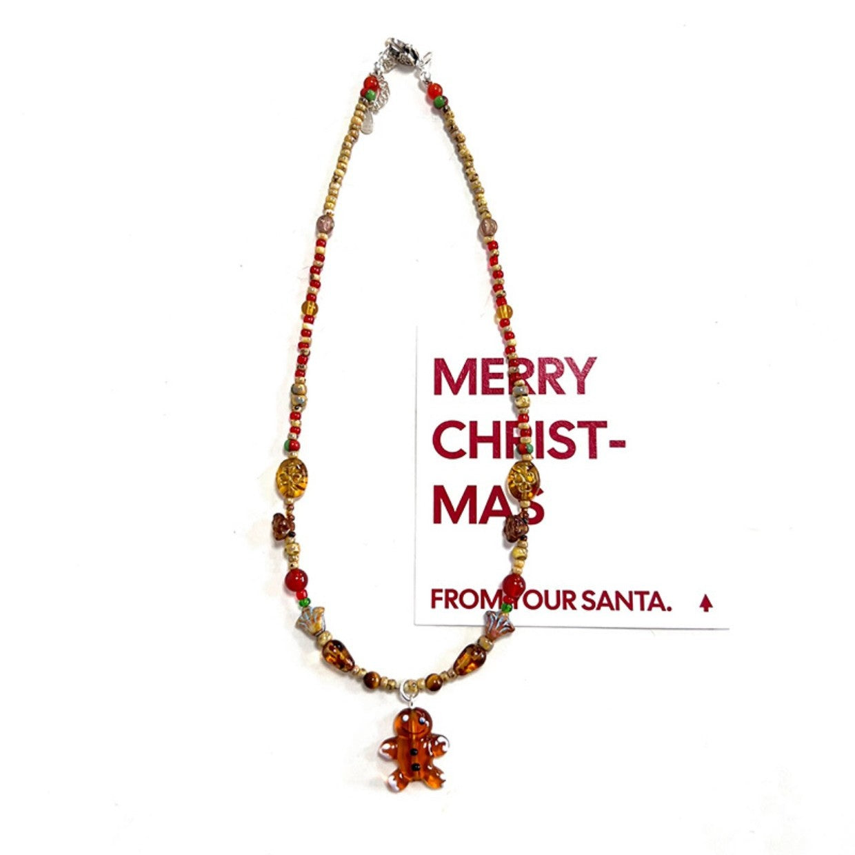 Colorful Beaded Retro Necklace With Fun Charms For Women