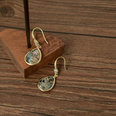 Real Gold Drop Earrings for Women