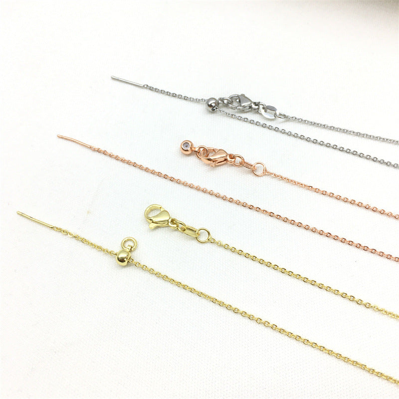 Needle Gold-Plated Necklace Pendant Chain